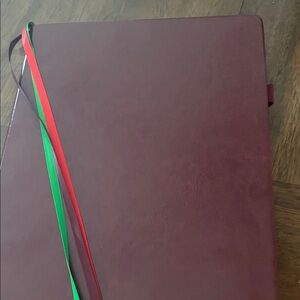Elegant Burgundy Journal with Ribbon Bookmarks